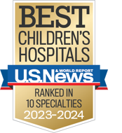 U.S. News & World Report ranked in all 10 specialties badge