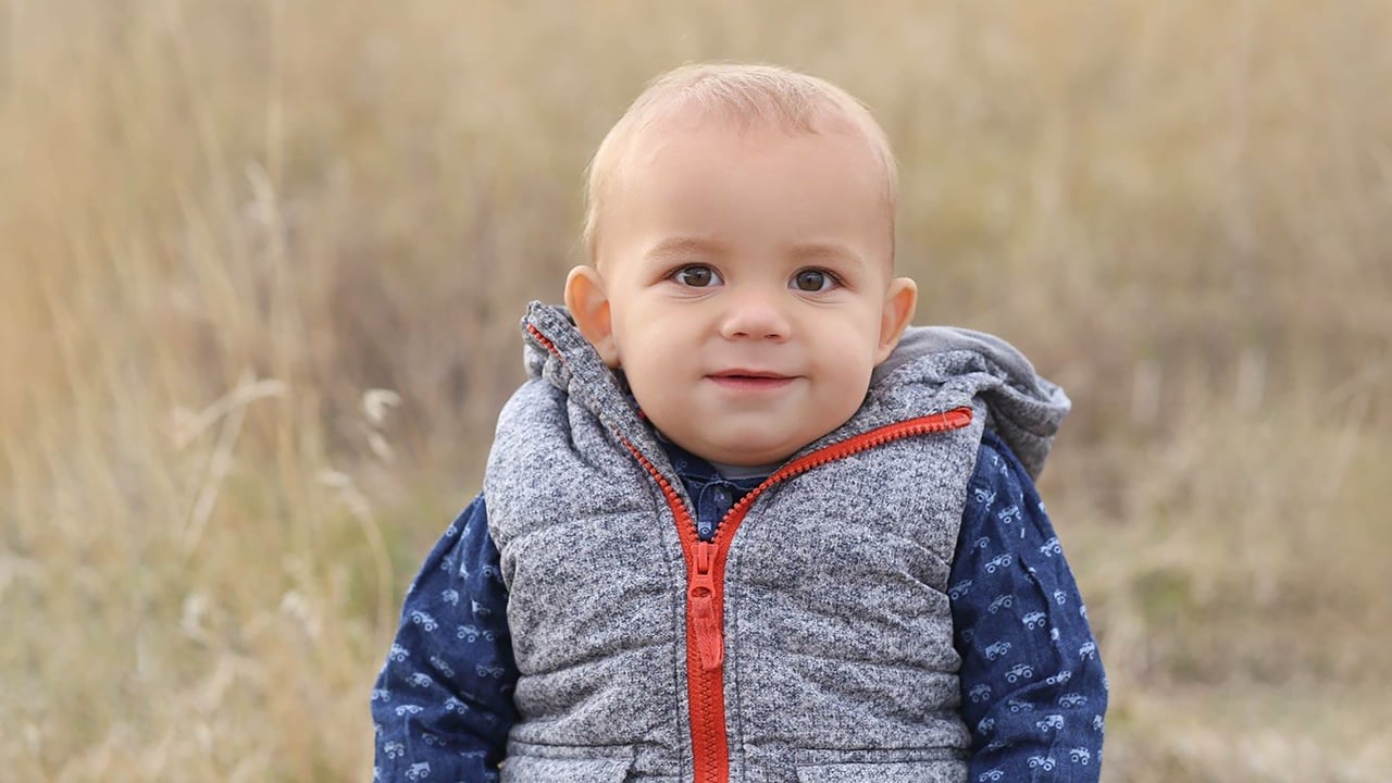 Toddler Chase, who survived being born with CDH.