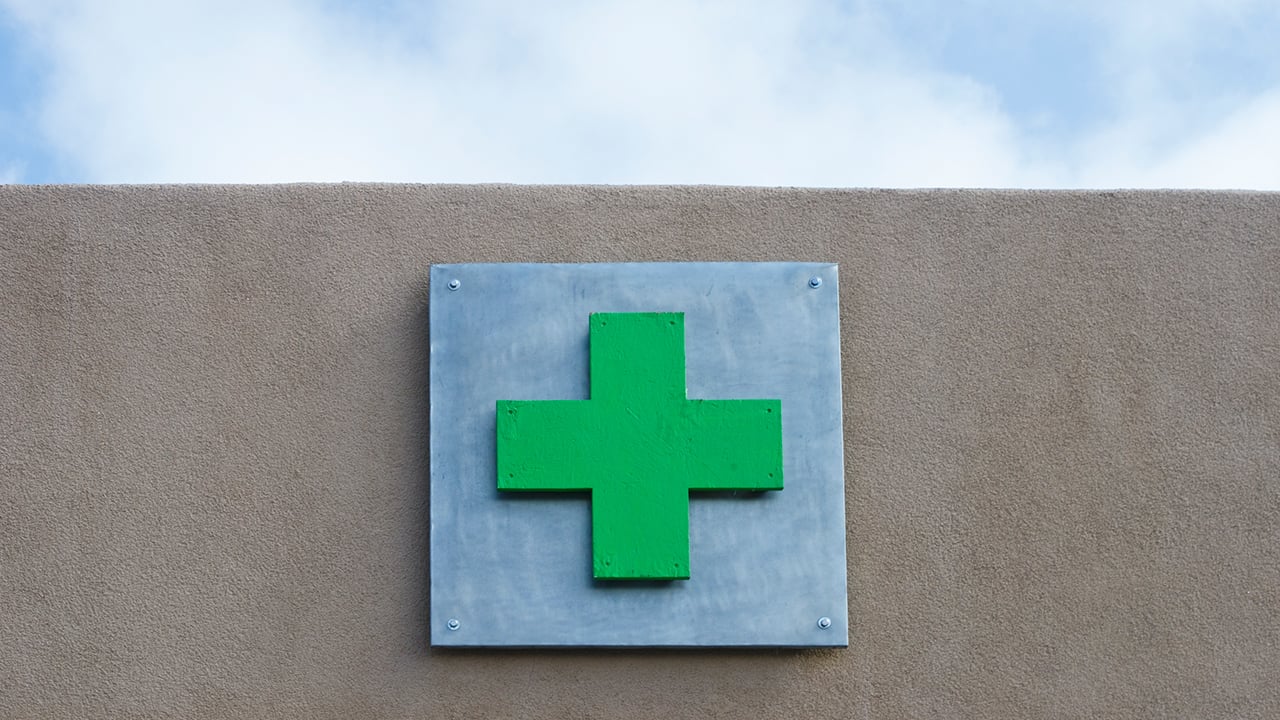 A medical marijuana sign