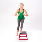 A teenager does balance and strengthening exercises