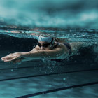 teen swimmer in competition